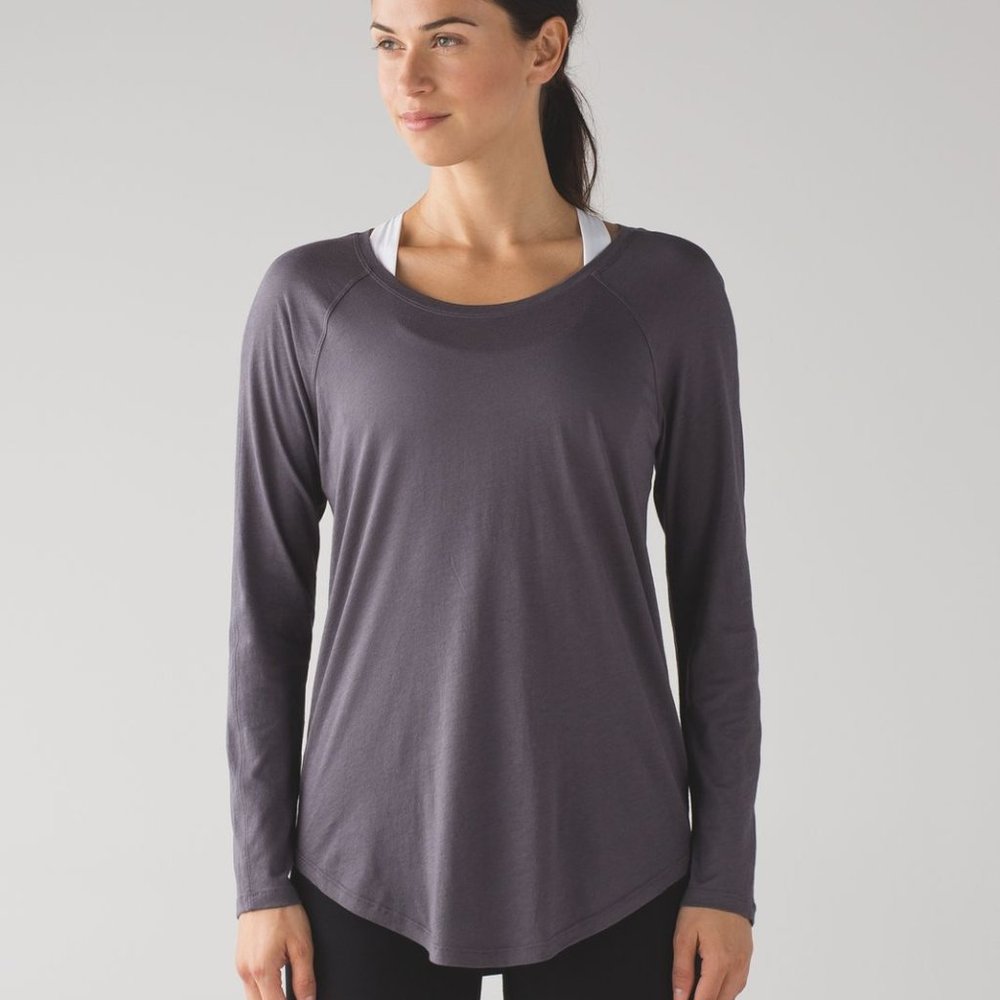 LULULEMON grey Locarno long sleeve shirt